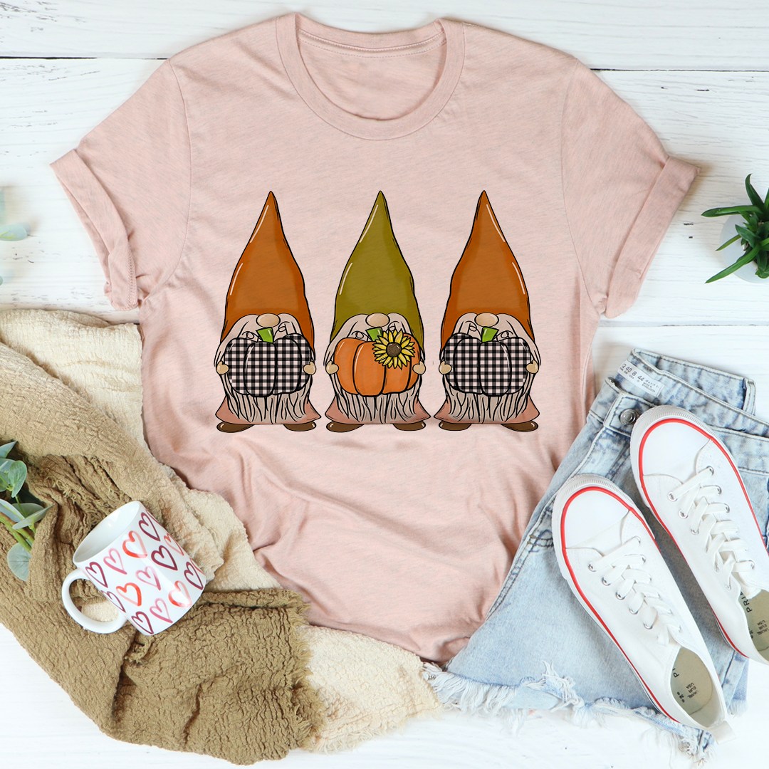 Pumpkin Gnomes Fall T-Shirt-2