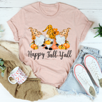 Happy Fall Y'all Gnomies T-Shirt-0