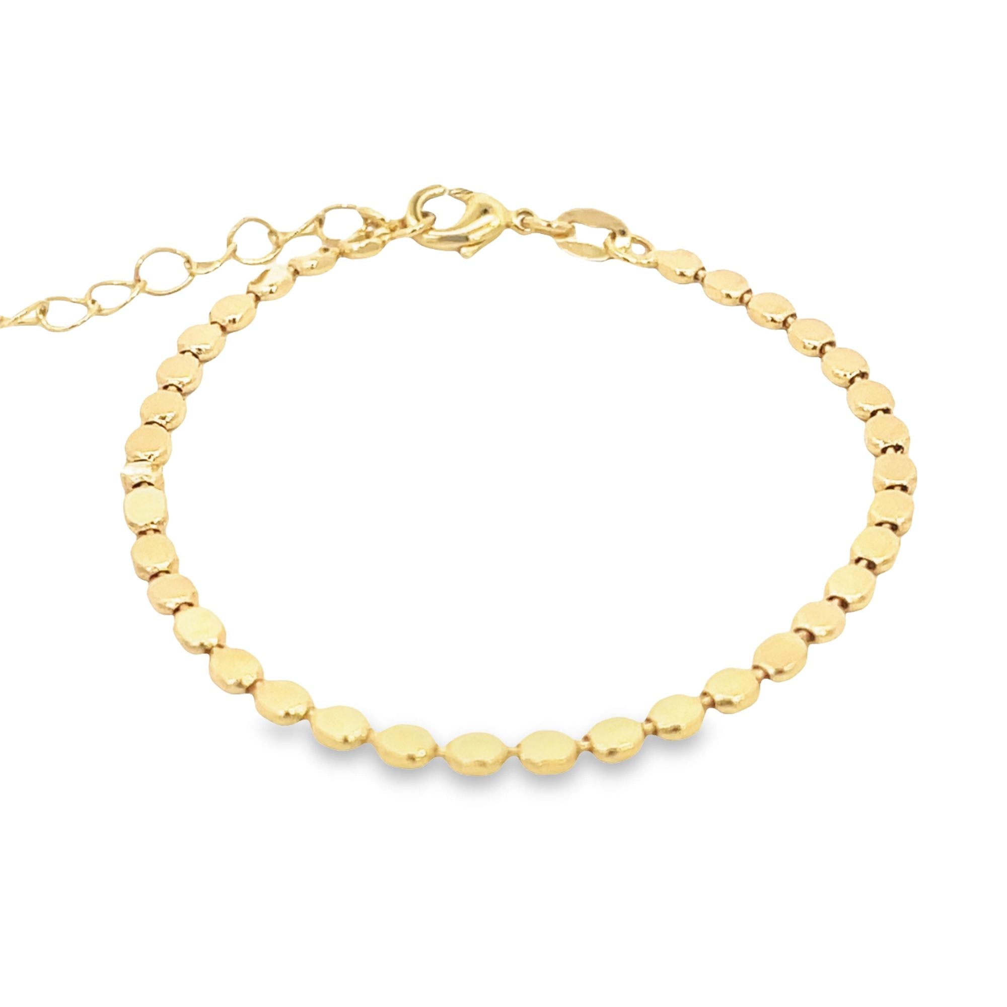 3mm Flat Ball Disc Bracelet (I374)