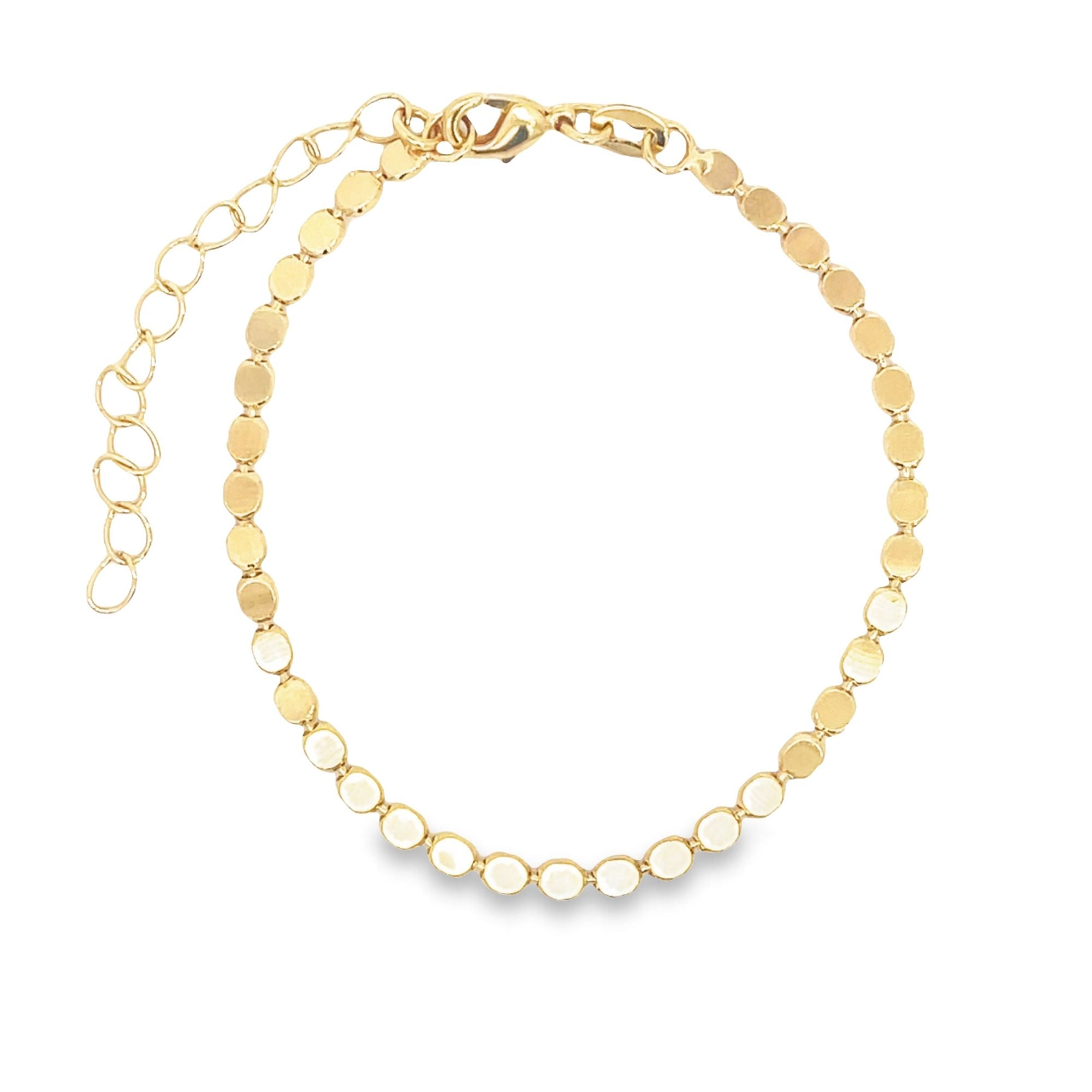 3mm Flat Ball Disc Bracelet (I374)