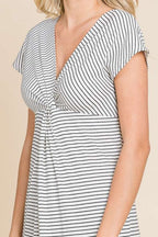 Culture Code Full Size Striped Twisted Detail Dress-3