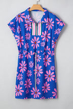 Elouise Floral Drawstring Waist Mini Dress-2