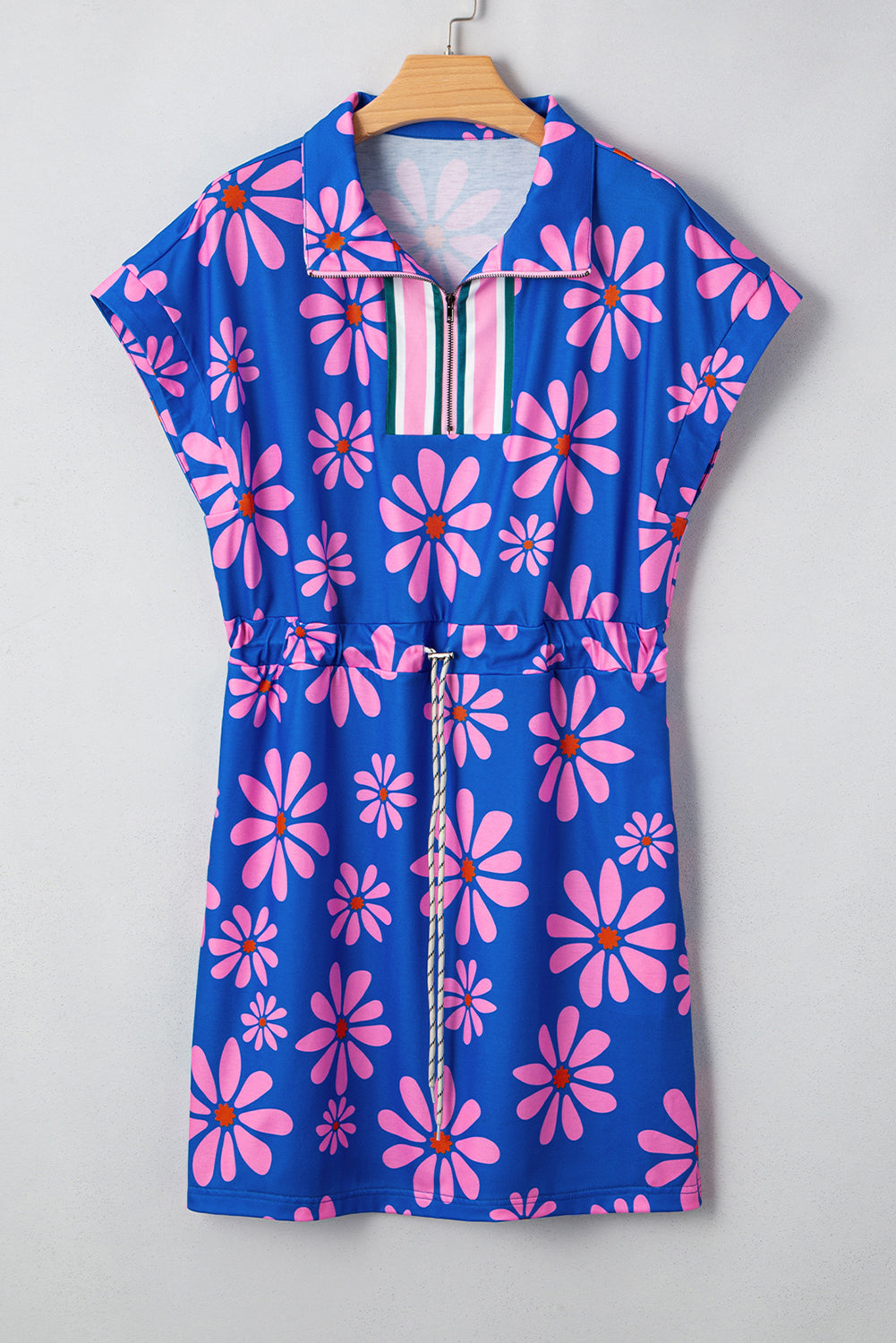 Elouise Floral Drawstring Waist Mini Dress-2