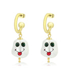 3W1757G - Flash Gold Brass Earring with Synthetic in MultiColor-2