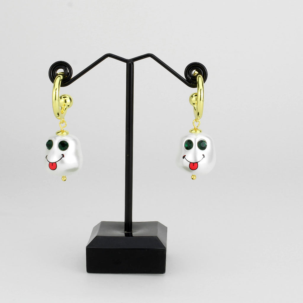 3W1757G - Flash Gold Brass Earring with Synthetic in MultiColor-1