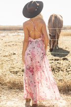 Jenesis Floral Pleated Maxi Dress-1