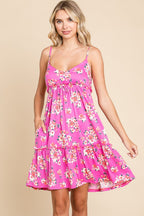 Culture Code Full Size Floral Ruffled Cami Dress-0