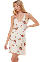 FLORAL COW SKULL MINI DRESS-0