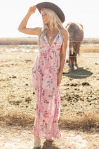 Jenesis Floral Pleated Maxi Dress-3