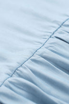 Ellis Flutter Sleeve Ruched Denim Casual Dress-4