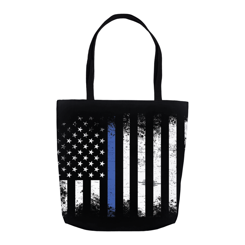 Thin Blue Line Tote Bags-0