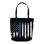 Thin Blue Line Tote Bags-0