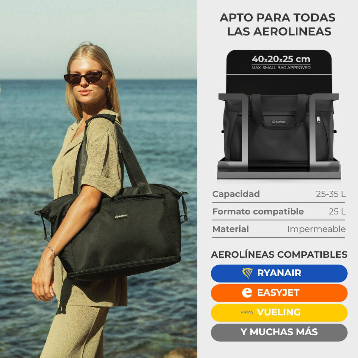 Sports Bag Numada Black 35 L-2