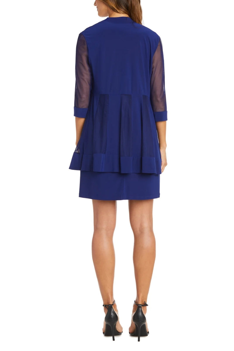 R&M Richards Embellished Panel Jacket Dress-1