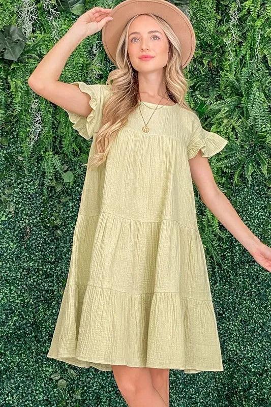 And The Why Cotton Gauze Baby Doll Casual Dress-0
