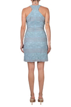 Adrianna Papell Crew Neck Racer Zipper Back Lace Dress-2