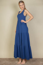 Solid Layered Hem Dress (CAPELLA)-1