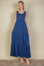Solid Layered Hem Dress (CAPELLA)-0