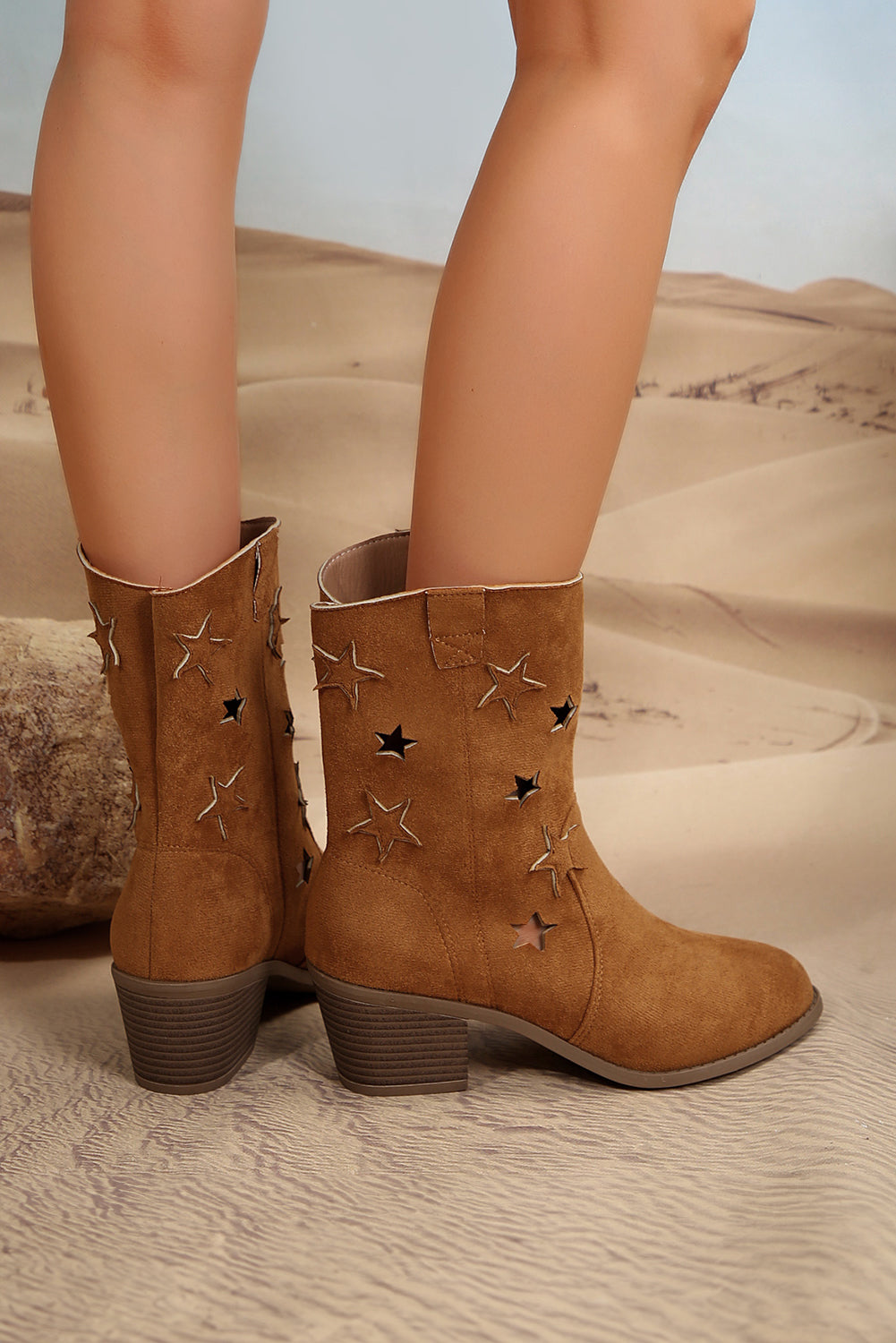 Western Star Decor Suede Boots-2