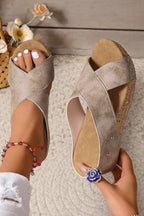 Wren Criss Cross Wedge Slippers-3