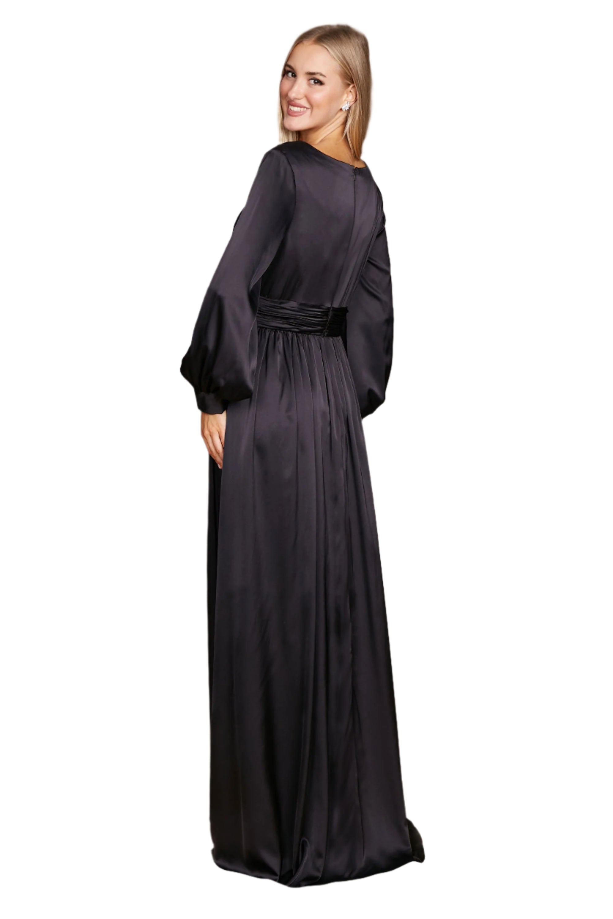 Kos Couture Full-Length Sleeve Formal Gown Evening Party Dress-2