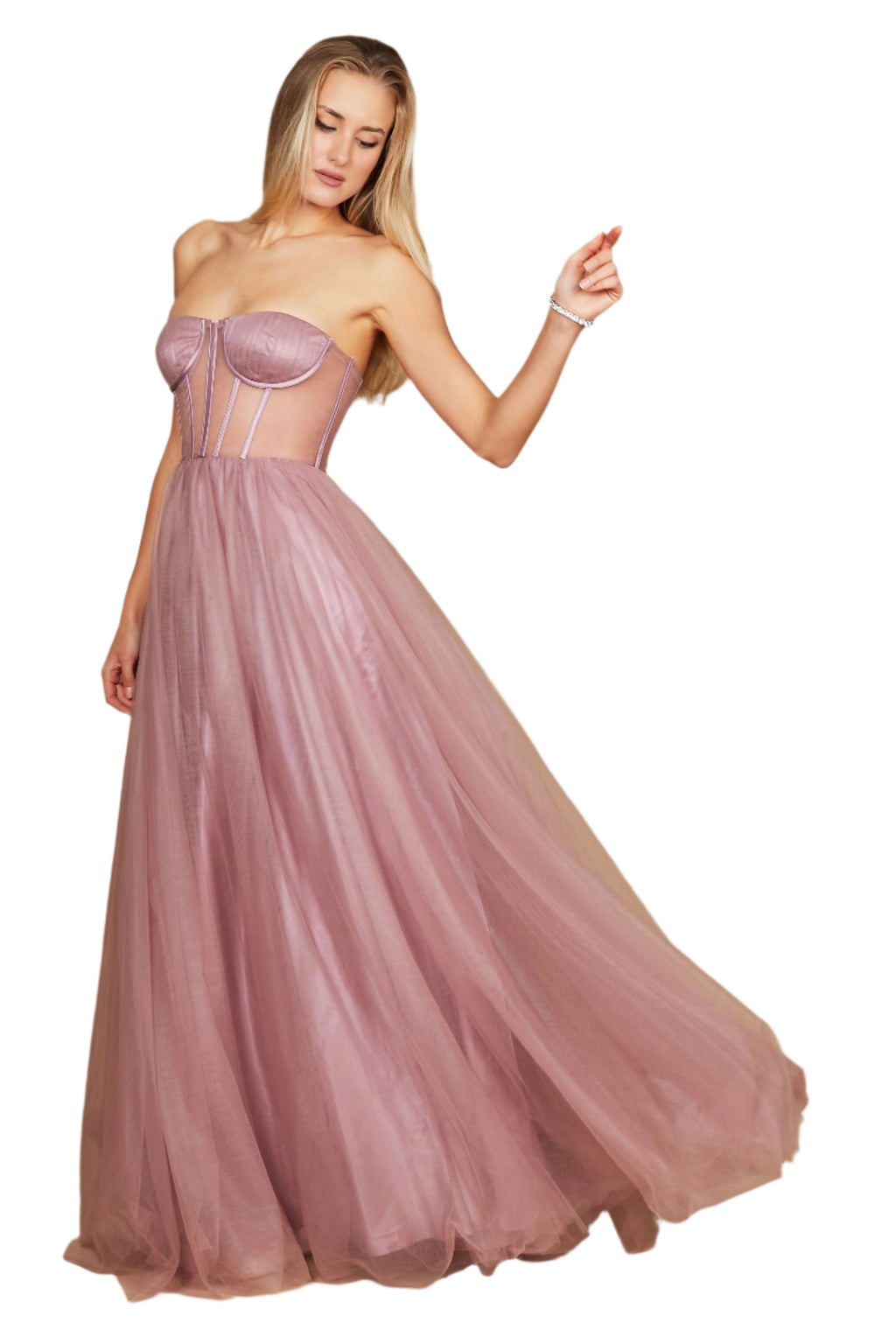 Dylan and Davids Corset-Style Prom Party Formal Ball Gown Dress-1
