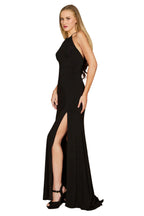 Dylan and Davids Full-Length Fitted Open Back Jersey Prom Dress-1