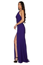 Dylan and Davids Full-Length Fitted Open Back Jersey Prom Dress-4