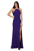 Dylan and Davids Full-Length Fitted Open Back Jersey Prom Dress-3