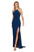 Dylan and Davids Full-Length Fitted Open Back Jersey Prom Dress-6