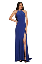 Dylan and Davids Full-Length Fitted Open Back Jersey Prom Dress-5