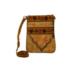 Suede Embroidered Five Zipper Cross-Body Bag-5