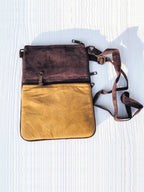 Suede Embroidered Five Zipper Cross-Body Bag-8