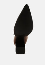 Hatter Pointed Toe Faux Leather Boots