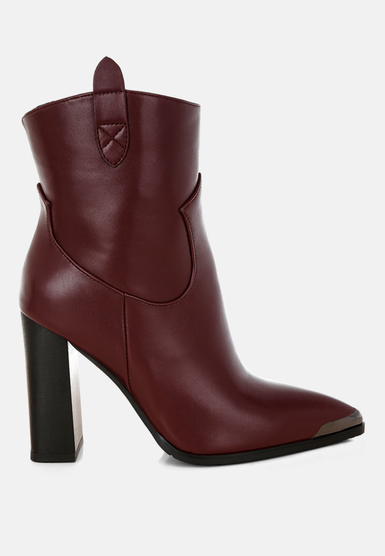 Hatter Pointed Toe Faux Leather Boots
