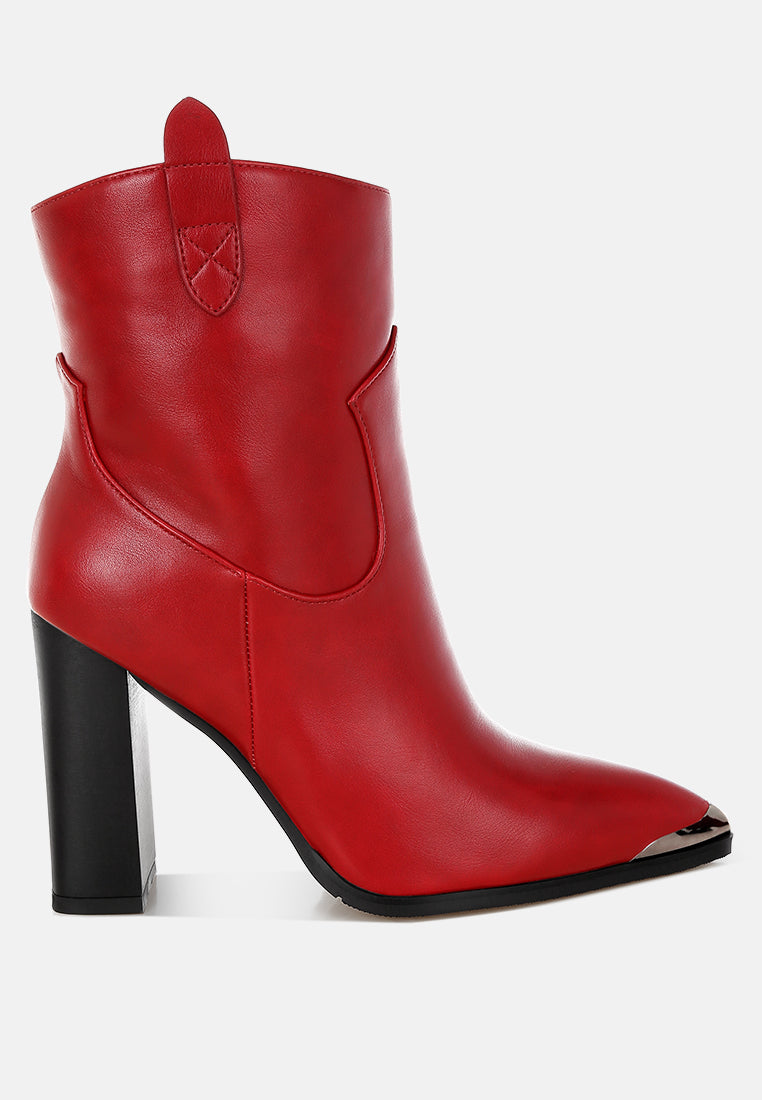 Hatter Pointed Toe Faux Leather Boots