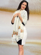 Embroidered Wool Wrap - Fall