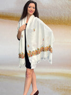 Embroidered Wool Wrap - Fall