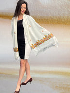 Embroidered Wool Wrap - Fall