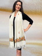 Embroidered Wool Wrap - Fall