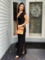 Suede Embroidered Five Zipper Cross-Body Bag-2