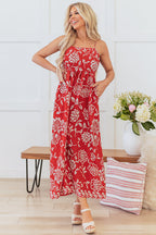 Aylin Floral Spaghetti Strap Maxi Dress-4