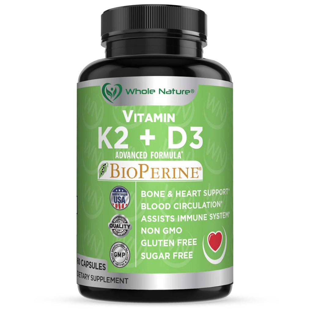 Whole Nature K2 (MK7)+D3 Plus Calcium