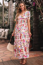 Kaitlyn Floral Short Sleeve Maxi Dress-2