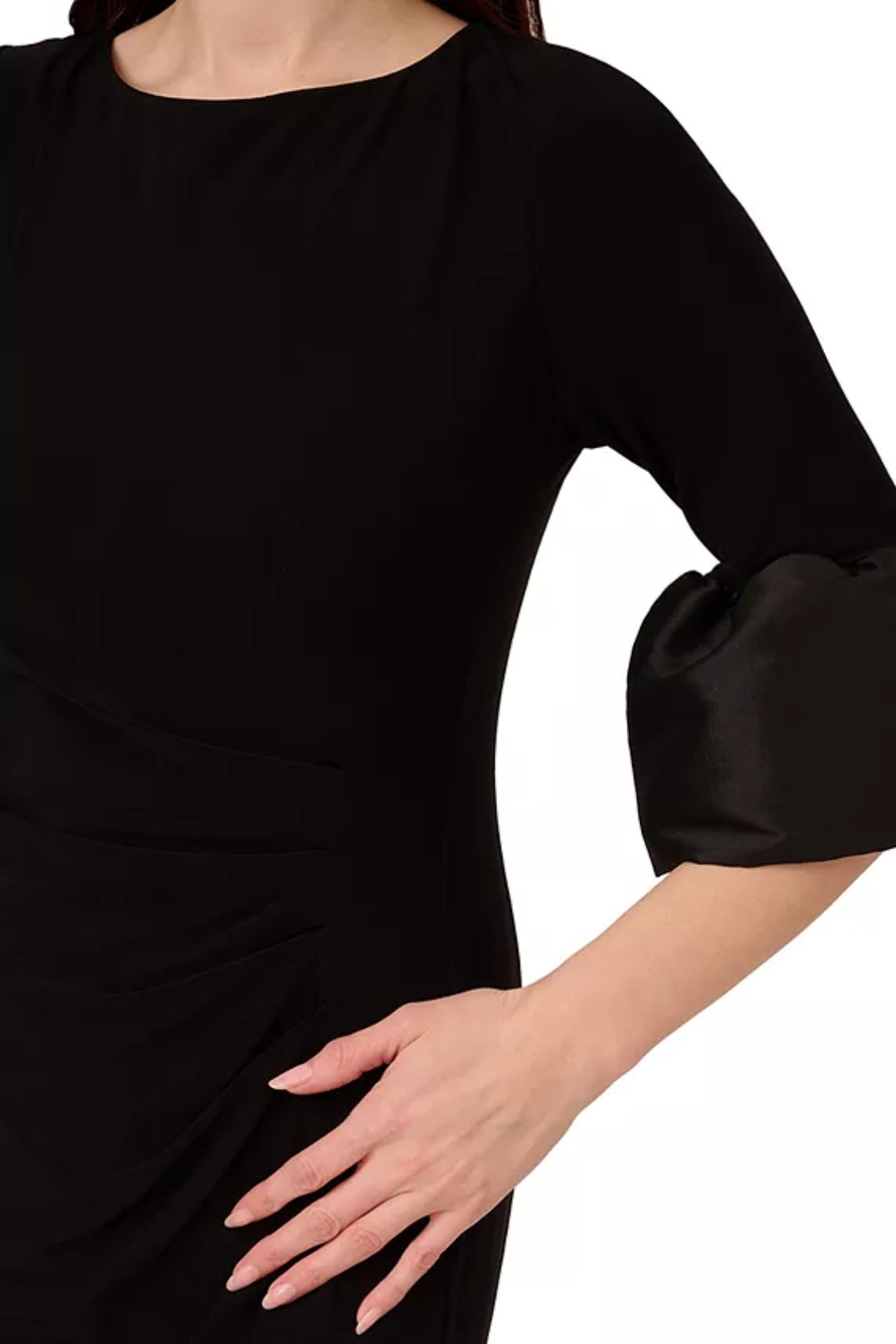 Adrianna Papell Bell-Cuff Draped Jersey Dress (Plus Size)-2
