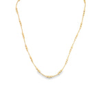 18K Gold Filled 4mm Beaded Chain Necklace (H184)-0