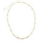 18K Gold Filled 4mm Beaded Chain Necklace (H184)-1
