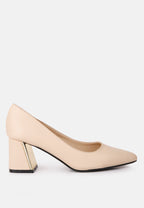 Casey Metallic Detail Block Heel Pumps By RAG