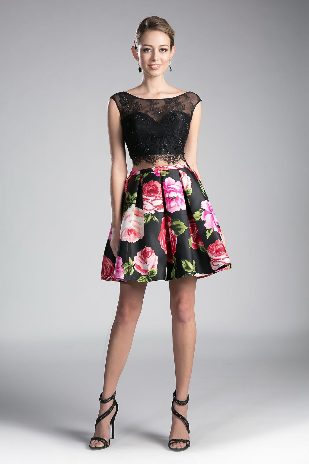 Beaded lace crop top. TOP ONLY-0