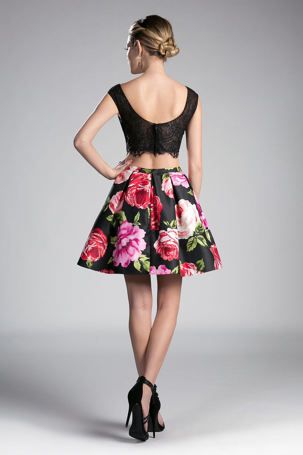 Beaded lace crop top. TOP ONLY-1